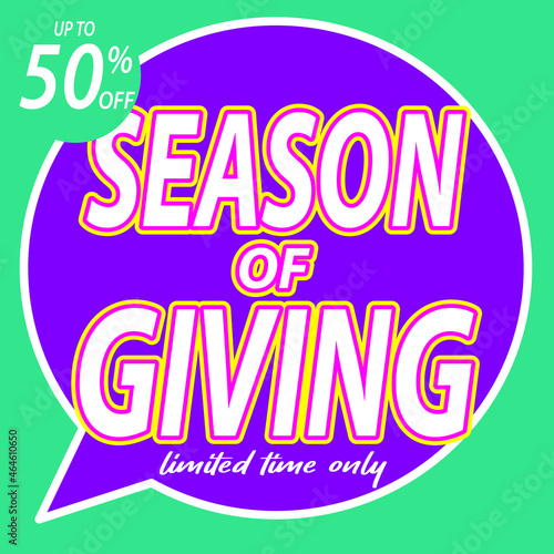 Season Sale discount up to 50  off shopping with simple colors on a cool background. It is suitable for social media  websites  stores  web and others. vector background