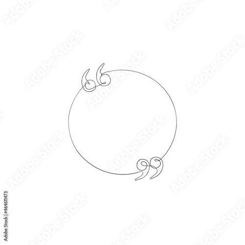 continuous line drawing quote boxes illustration vector isolated