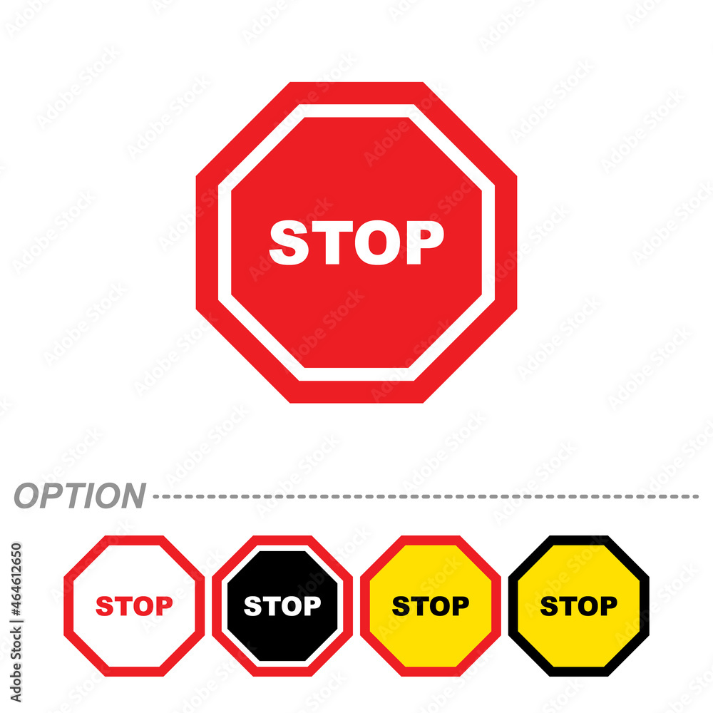 Traffic sign stop. flat illustration of Not Allowed vector icon. with color choices and variations. icon for web, mobile and other. vector Traffic sign stop. flat illustration of Not Allowed vector icon. with color choices and variations. icon for web, mobile and other. vector