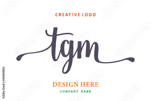 TGM lettering logo is simple, easy to understand and authoritative photo