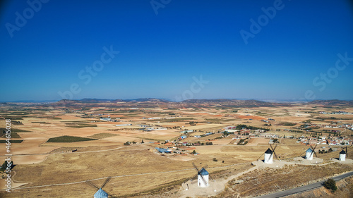 Windmills and castle in Consuegra, a wonder