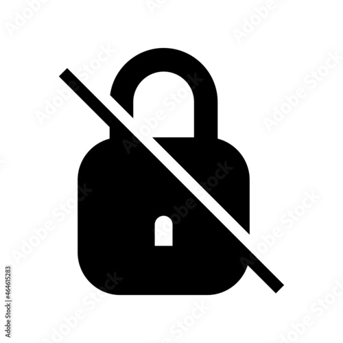 block lock icon on white background