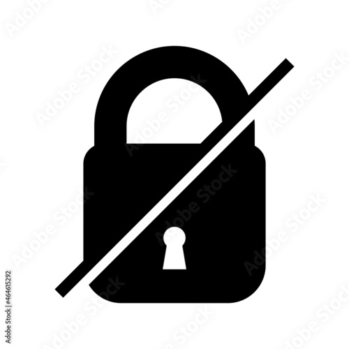 block lock icon on white background