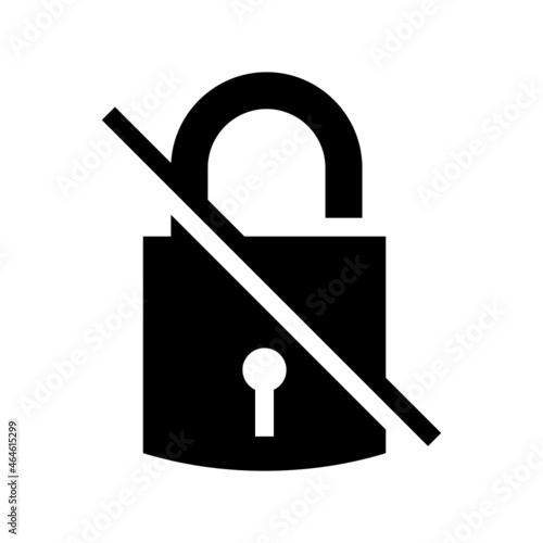 block lock icon on white background
