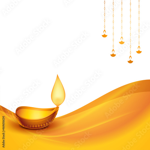 happy diwali festival background in golden color