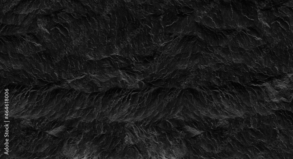 Fototapeta premium Black lined marble stone texture background.