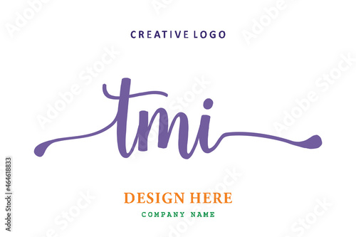 TMI lettering logo is simple, easy to understand and authoritative photo