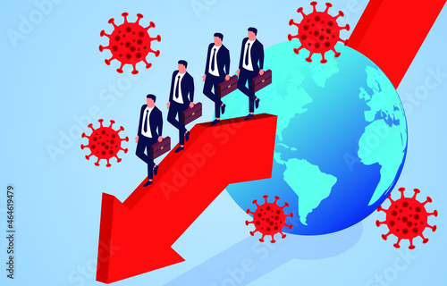 The new crown pneumonia virus or pandemic virus outbreak affects the global economic situation and employment situation.