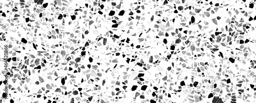 Wallpaper Mural Terrazzo flooring marble stone wall texture abstract background. Black and white terrazzo floor tile on cement surface Torontodigital.ca