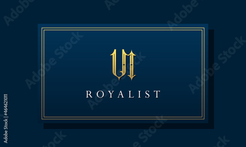 Royal vintage intial letter VI logo.