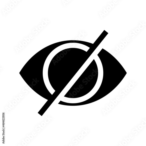  hide icon on white background