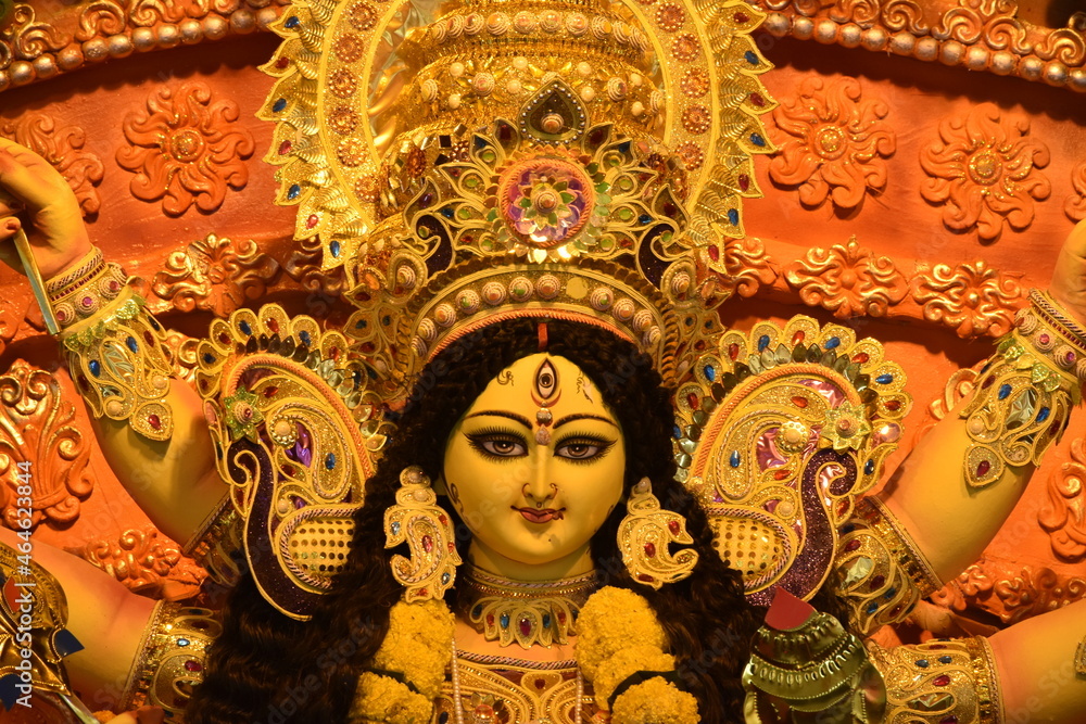 Durga Puja - Face of goddess Durga, is one of the most important festivals of India.