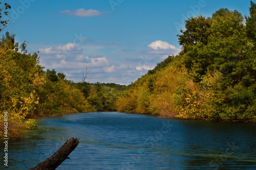View of one of the branches of the fishing lake