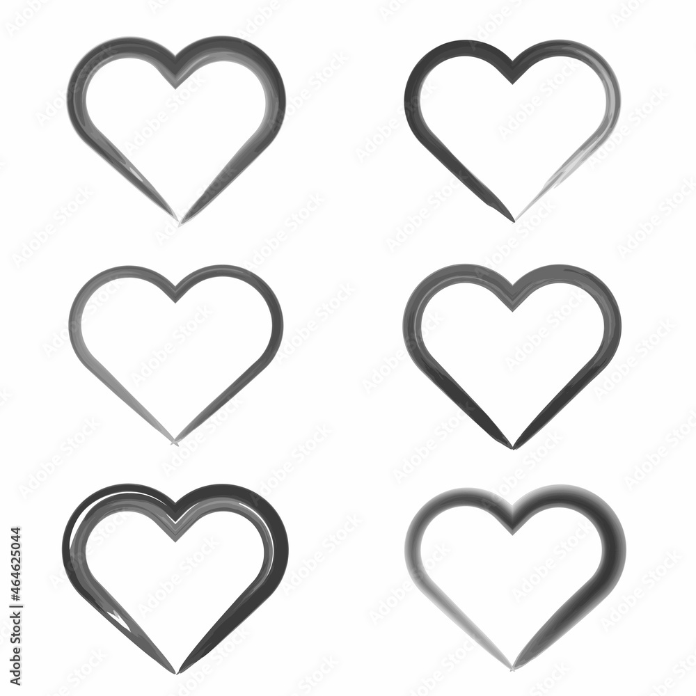 set of heart shaped hearts