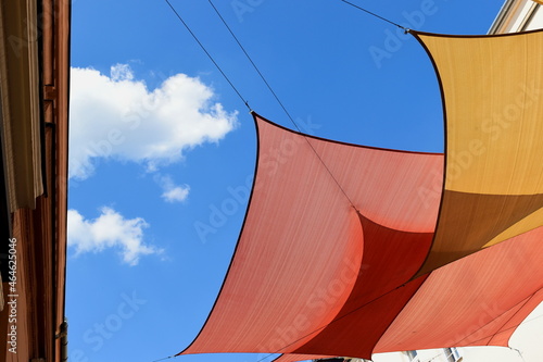 Fotografie patio awnings in perspective