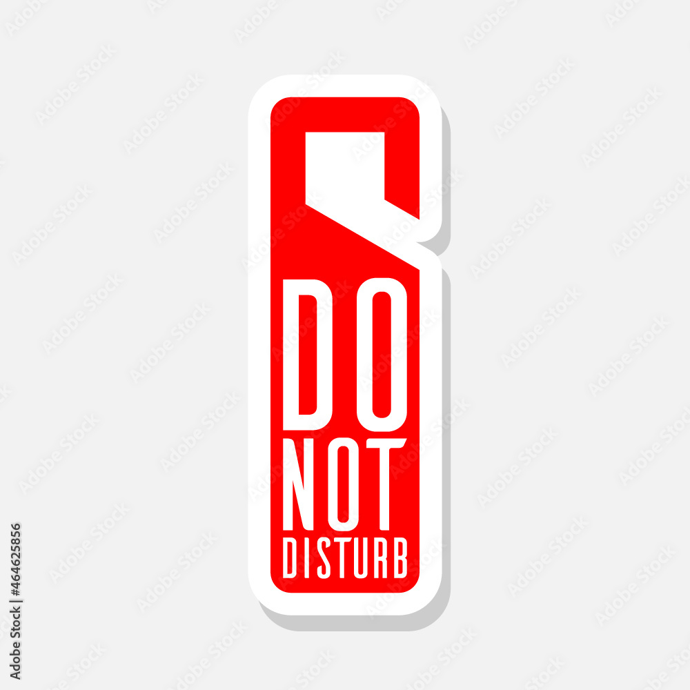 Fototapeta premium Do not disturb sticker icon isolated on white background