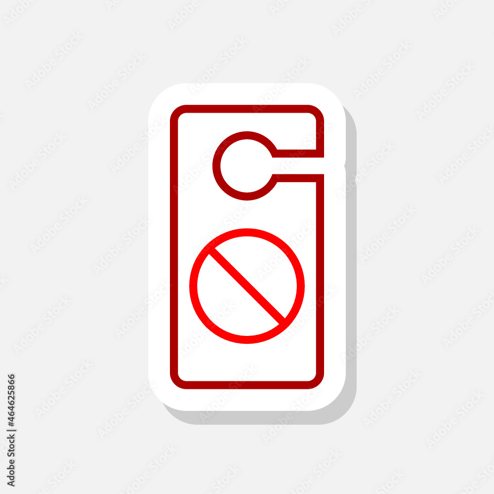 Do not disturb sticker icon isolated on white background Do not disturb sticker icon isolated on white background