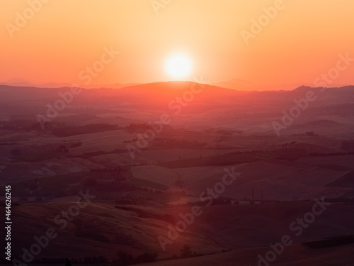 Sunrise in the Hills of Montalcino