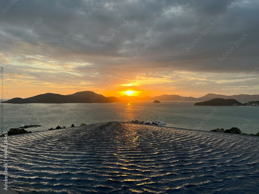 Sunset view from the rooftop, Phuket, Thailand
