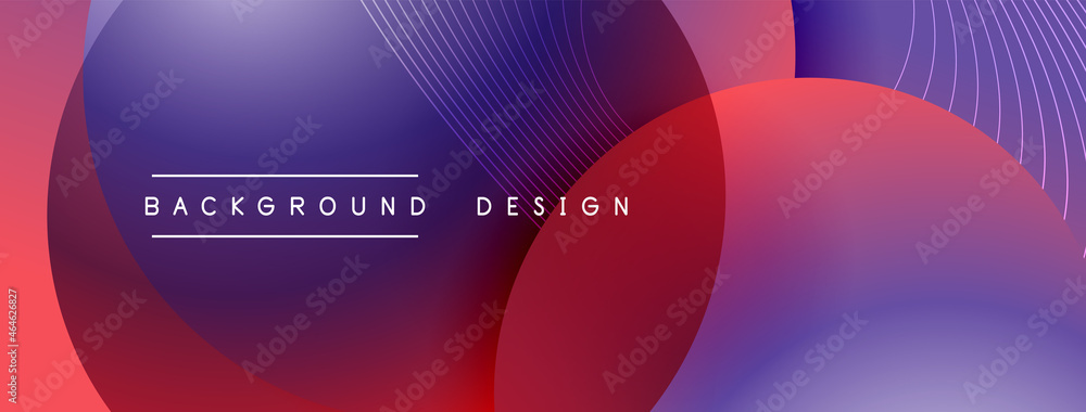 Gradient circles with shadows. Vector techno abstract background. Modern overlapping forms wallpaper background, design template Gradient circles with shadows. Vector techno abstract background. Modern overlapping forms wallpaper background, design template