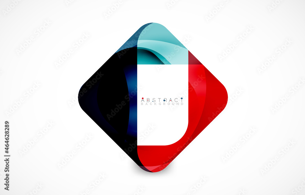 Minimal background. Abstract square shape with round corners created with wavy forms. Vector Illustration For Wallpaper, Banner, Background, Landing Page Minimal background. Abstract square shape with round corners created with wavy forms. Vector Illustration For Wallpaper, Banner, Background, Landing Page