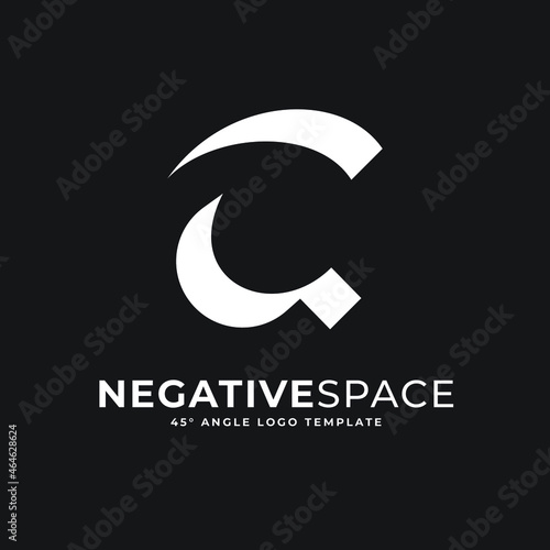 C Letter Logo Negative Space
