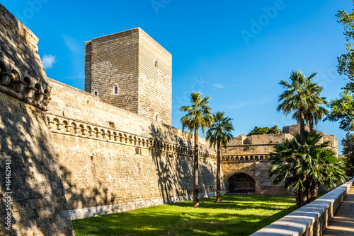 View at the Wall of Swabian Castle in the streets of Bari - Italy photo