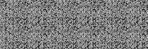 Geometric vector background, banner. Fantasy on the theme of QR code.