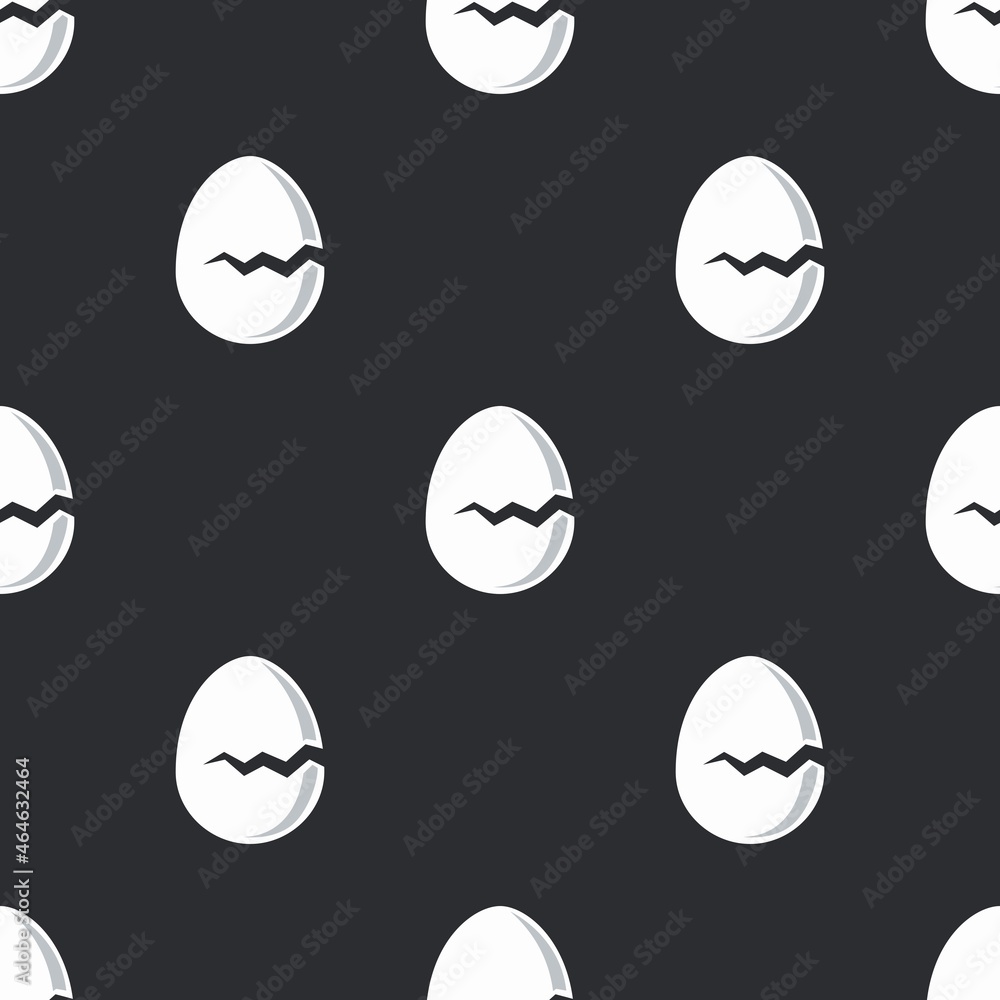 Egg seamless pattern background icon. Business flat vector illustration. Chicken egg sign symbol pattern Egg seamless pattern background icon. Business flat vector illustration. Chicken egg sign symbol pattern