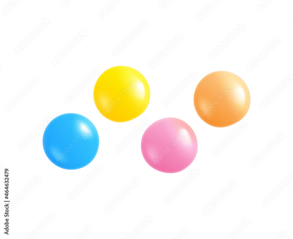 Colorful Gum Balls Composition