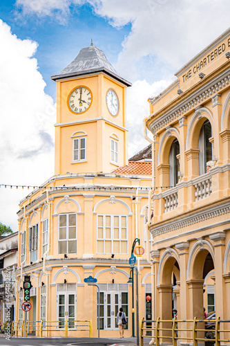 Photography Signature buildings in Phuket Old Town, Thailand