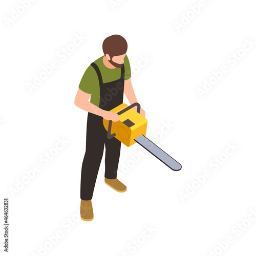 Chain Saw Lumberjack Composition