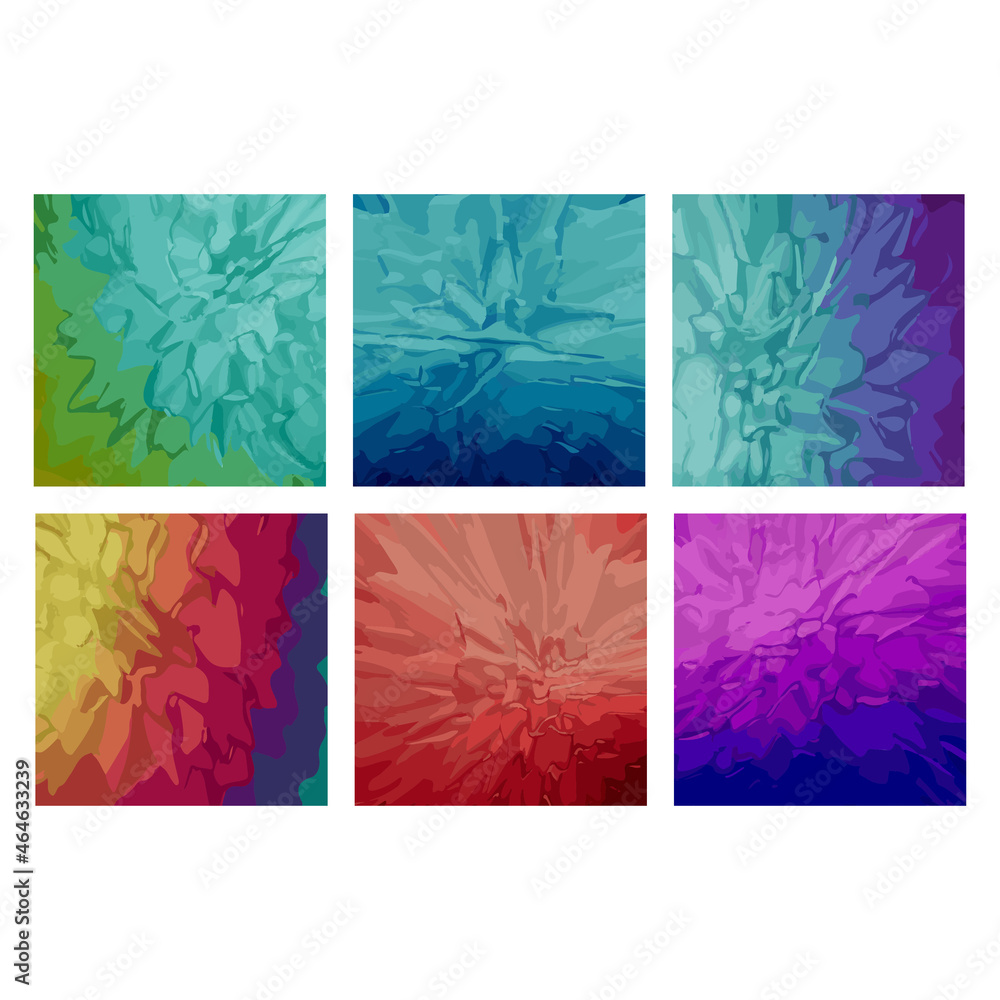 Set of gradient fluid dynamic colorful abstract background waves vector illustration. For wallpaper, banner, background, card, book Illustration, web design, landing page, texture, art element