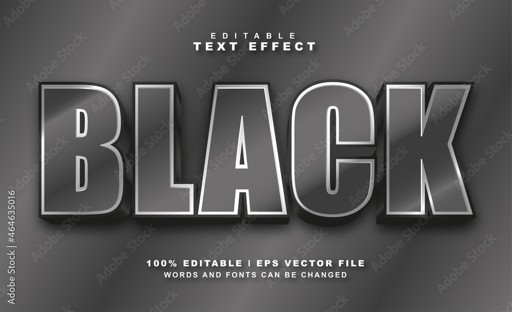 Black Text Effect Free Vector