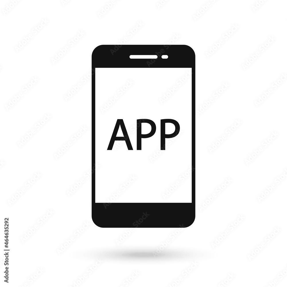 Mobile phone with APP icon. Mobile phone with APP icon.