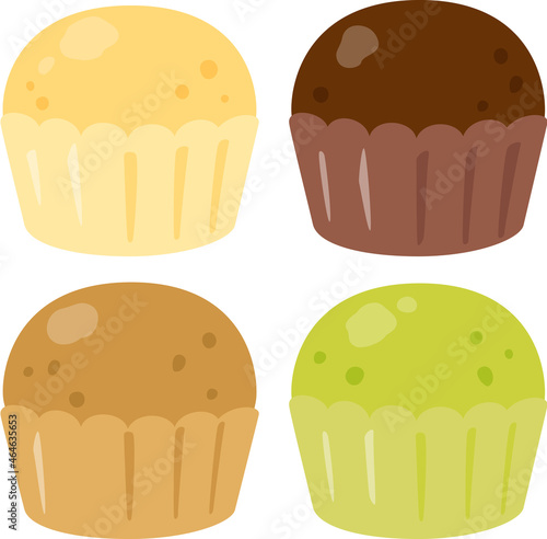 蒸しパンのイラストセット