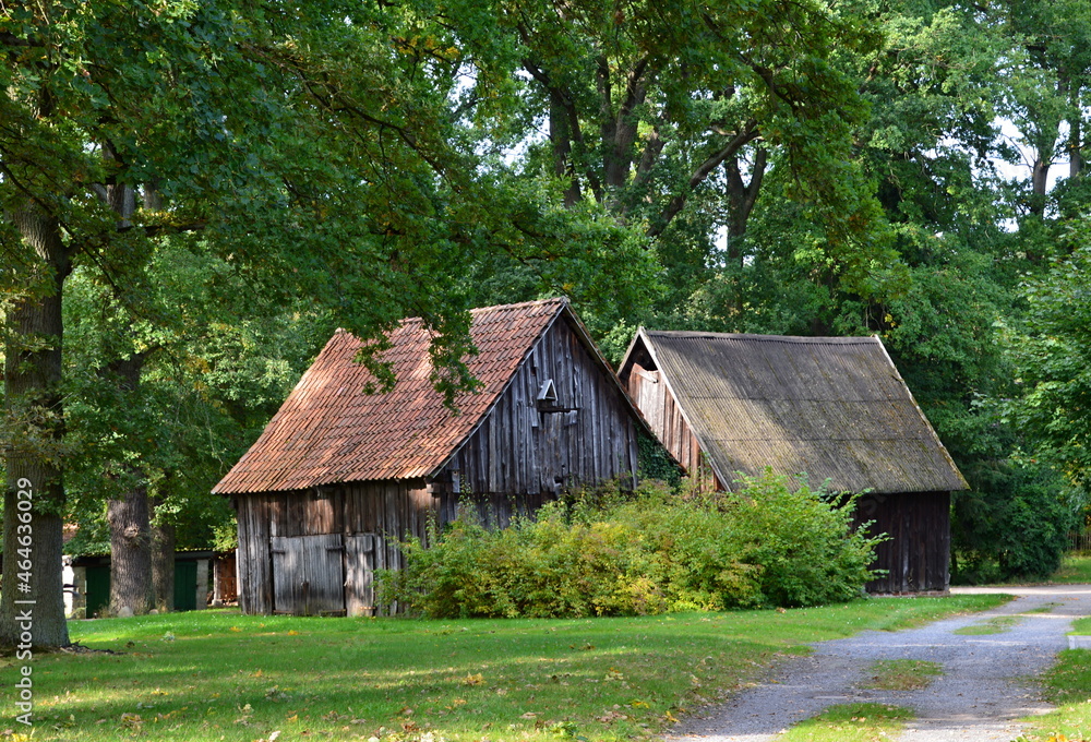 Historische Scheune im Dorf Eickeloh, Niedersachsen Historische Scheune im Dorf Eickeloh, Niedersachsen
