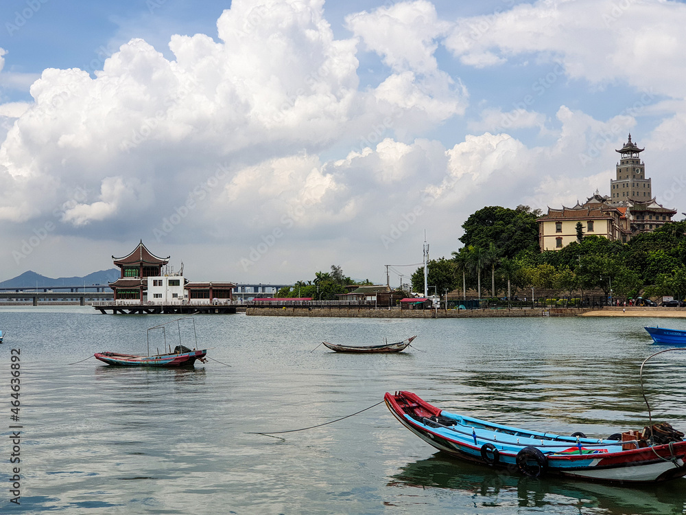 Xiamen Fujian China Chinese landscape city village sea and mountains culture technology architecture