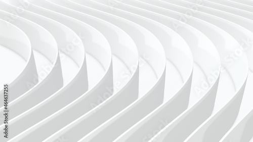 3D white wavy background for business presentation, gray stripes elegant pattern