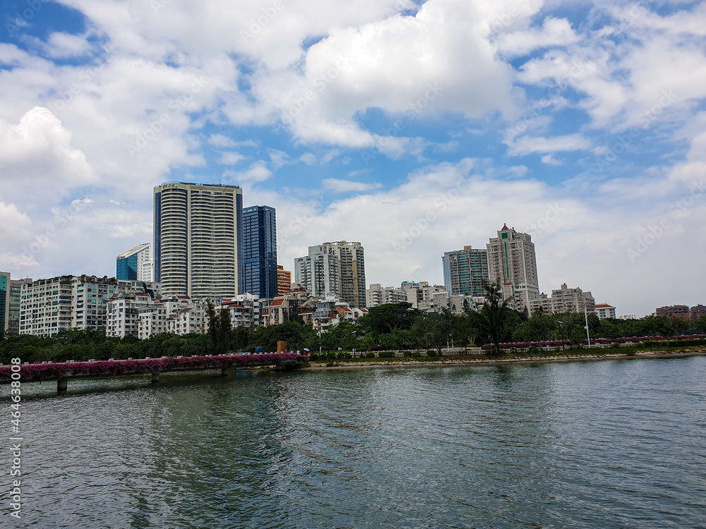 Obraz premium Xiamen Fujian China Chinese landscape city village sea and mountains culture technology architecture