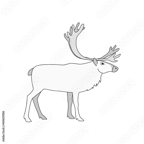 vector north animal nature reindeer cold tundra lanland sign winter symbol 