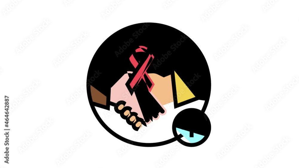 Dermatology Problem color icon animation. Dermatology Disease Clinic