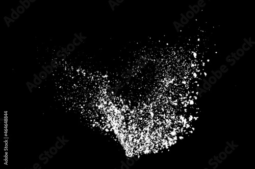 White splashes isolated on black background. Abstract vector explosion. Digitally generated image. Illustration, EPS 10.