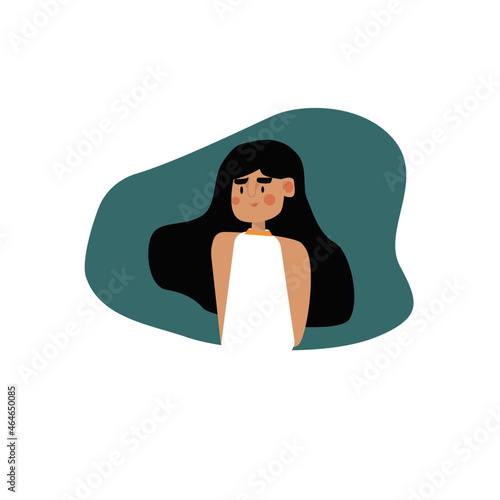 girl illustration flat style 