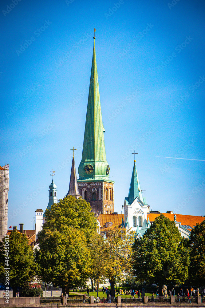 spires of riga, riga, latvia, old town, baltics, baltic countries, europe