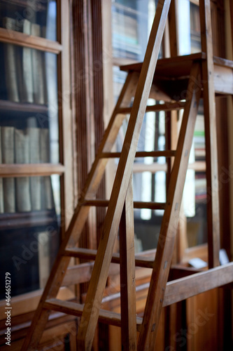 Very old wooden French bookcase 