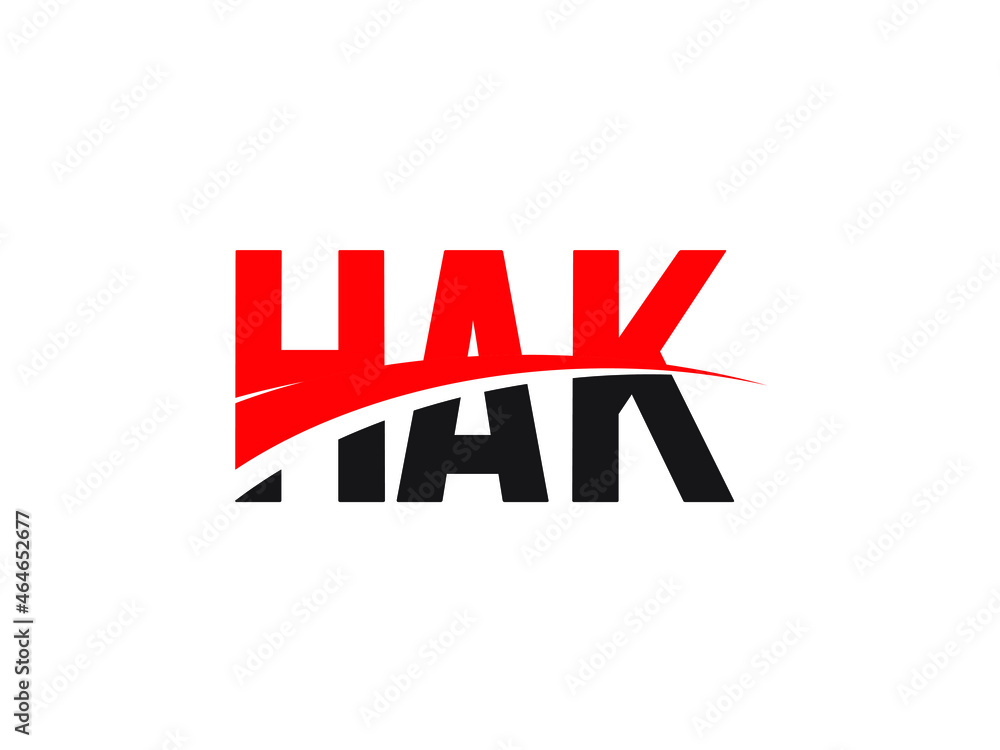 Obraz premium HAK Letter Initial Logo Design Vector Illustration