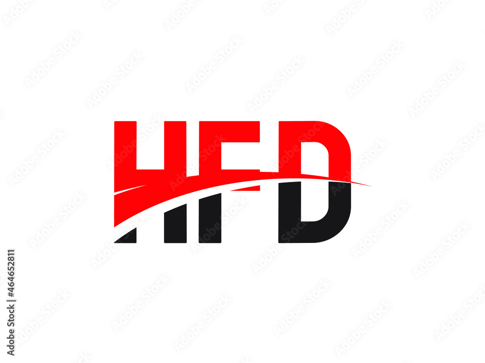 Obraz premium HFD Letter Initial Logo Design Vector Illustration