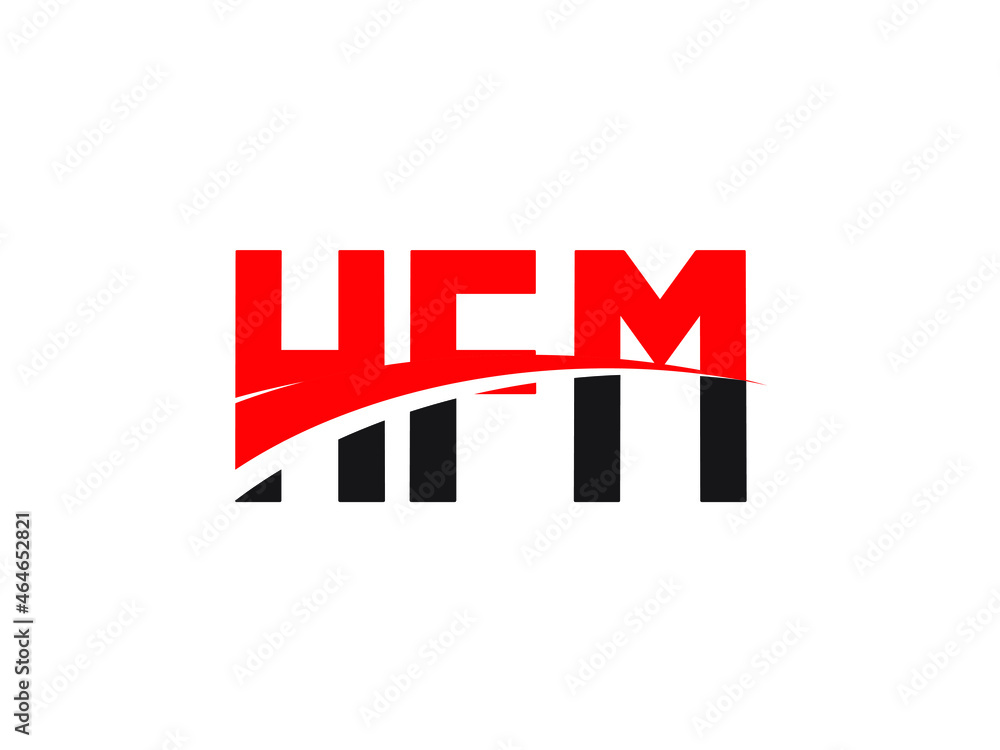 Obraz premium HFM Letter Initial Logo Design Vector Illustration