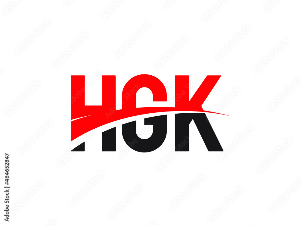 HGK Letter Initial Logo Design Vector Illustration